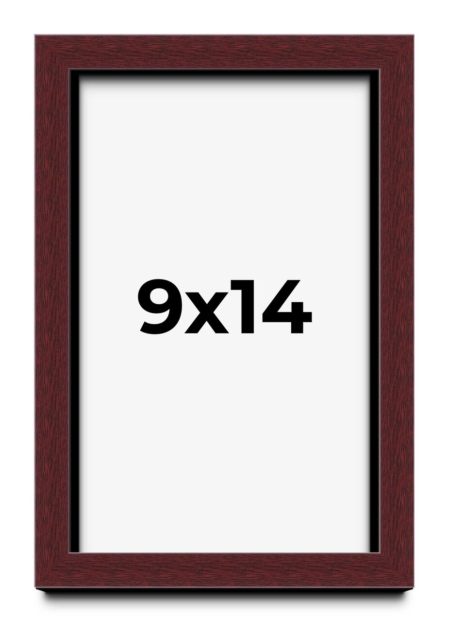 Photo Size Shadow Box 1.5" Depth Brown Picture Frame - UV Acrylic, Backing, Hanging Hardware